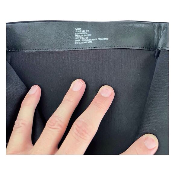 JUSTFAB EVELYN Womens Size US 8M Tall Heeled Boot Black Faux Suede Inside Zipper - Picture 7 of 8